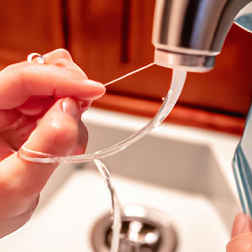Effortlessly incorporate a water flosser sink attachment into your daily routine for improved oral health and hygiene.