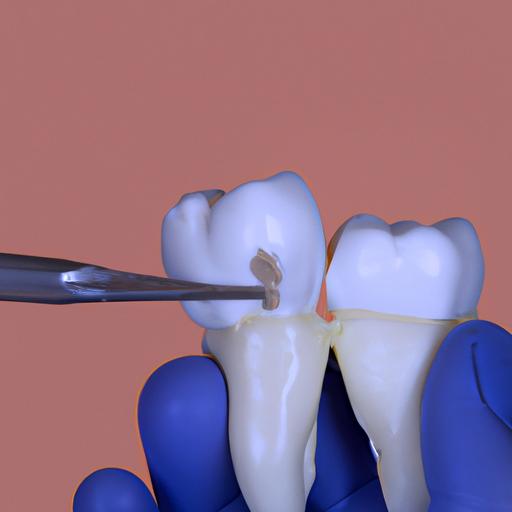 Dental professional performing scaling and root planing