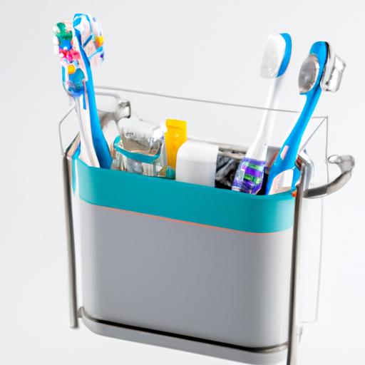 A sleek and modern Lakeland toothbrush holder keeping dental tools organized.