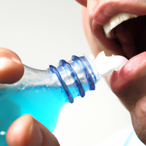 Rinsing with mouthwash helps remove stains and brighten teeth.
