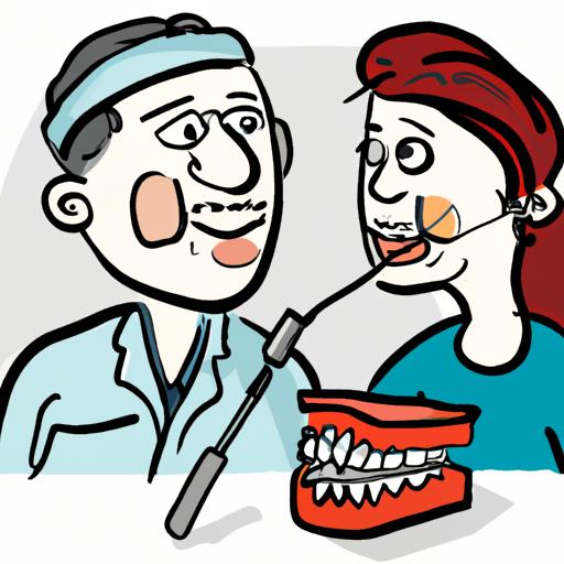 A dental professional explaining orthodontic treatment to a patient.