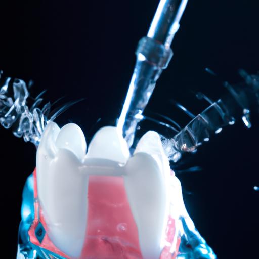 Water flosser effectively cleans between teeth and along the gumline.