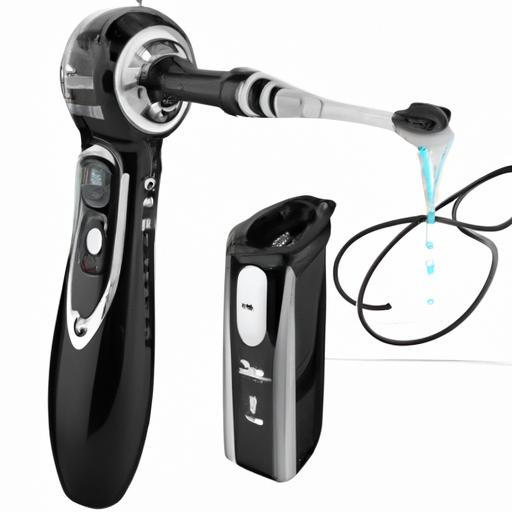 The Waterpik Water Flosser Cordless Advanced Jet Black features a sleek and modern design, providing a hassle-free flossing experience.