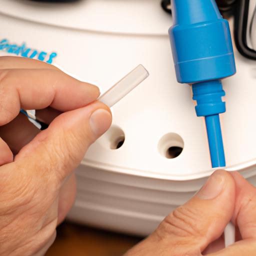 Troubleshooting a Waterpik water flosser by checking power source and connections.