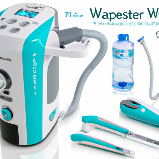 The Waterpik Water Flosser WP-150W features advanced pressure control settings, multiple tips, a large water reservoir, and an ergonomic design.