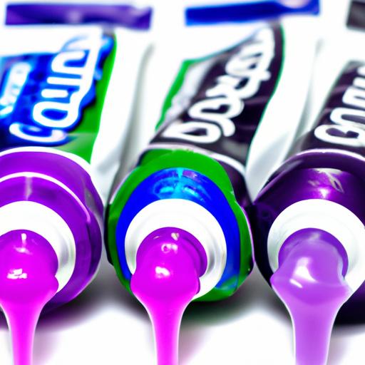 Variety of flavors in Crest's purple toothpaste