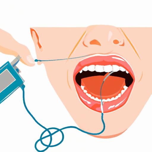 Effective dental water flossing in action