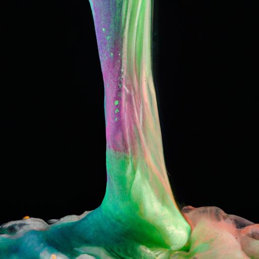 Colorful foam eruption of elephant toothpaste