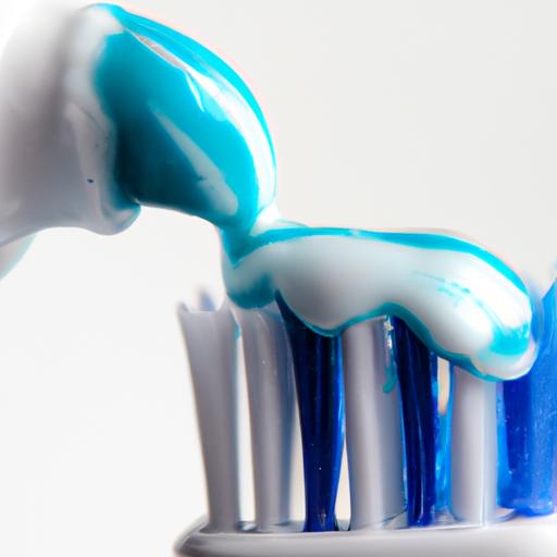 Fluoride toothpaste being applied to a toothbrush for oral hygiene.