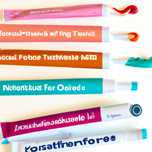 A colorful array of non-fluoride toothpaste options.