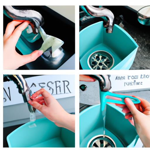 Proper maintenance and care for Waterpik water flosser replacement tips, demonstrated in a step-by-step cleaning and disinfecting process.