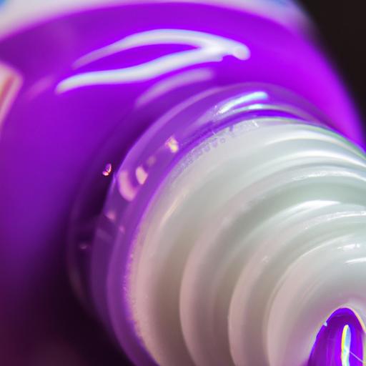 Experience the mesmerizing color of purple toothpaste.