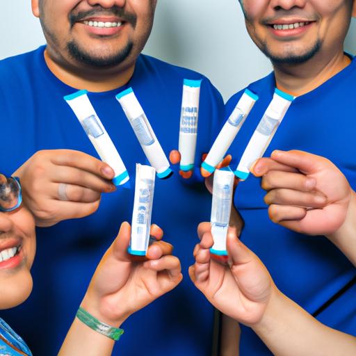 Satisfied customers sharing their success stories with Sensodyne toothpaste.