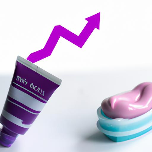 Supply and demand curves affecting purple toothpaste price