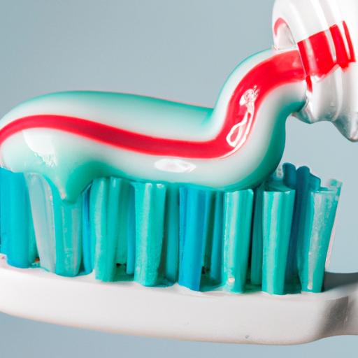 A close-up of toothpaste being squeezed onto a toothbrush.