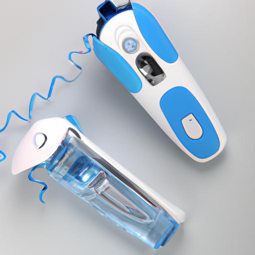 The Waterpik Cordless Portable Water Flosser in White and Blue - Aesthetic Appeal