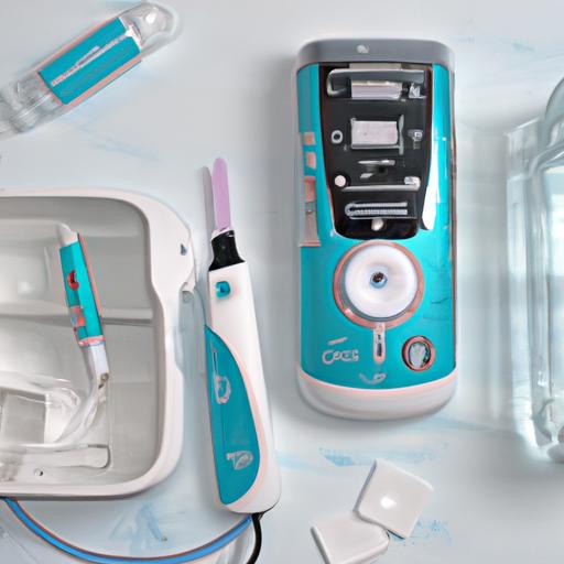 Components of the Waterpik water flosser cordless