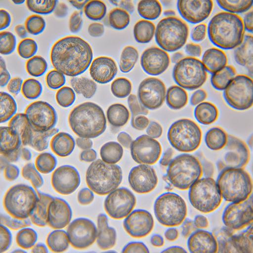 Close-up of yeast cells showcasing their catalyst properties.